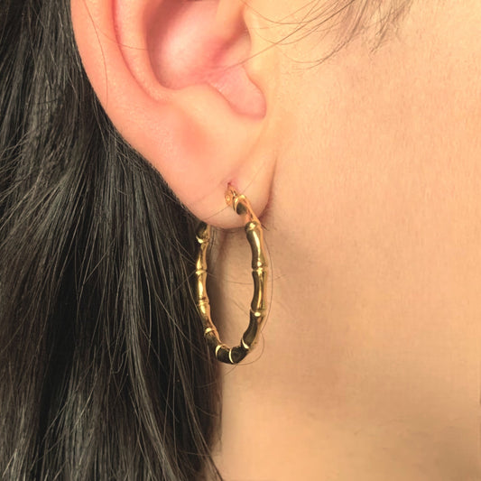 Boucles d'oreilles Marielle 3 cm en acier doré